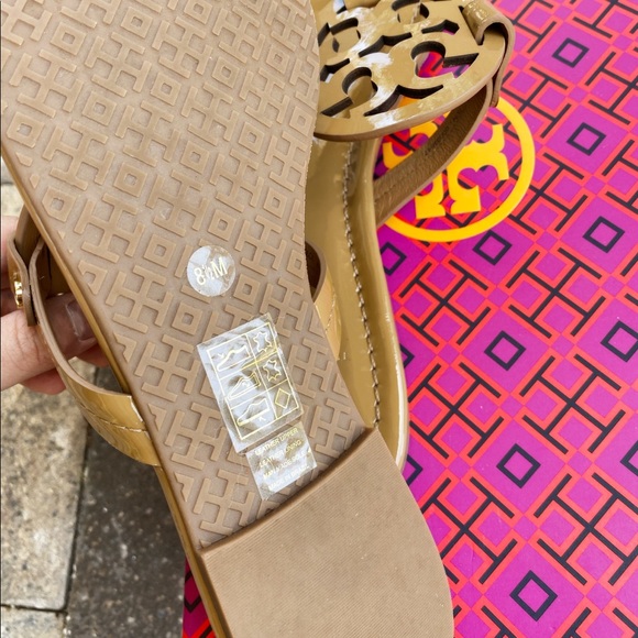 Tory Burch Miller Sandals Flip Flop Sand Tan 7.5 - Picture 3 of 6